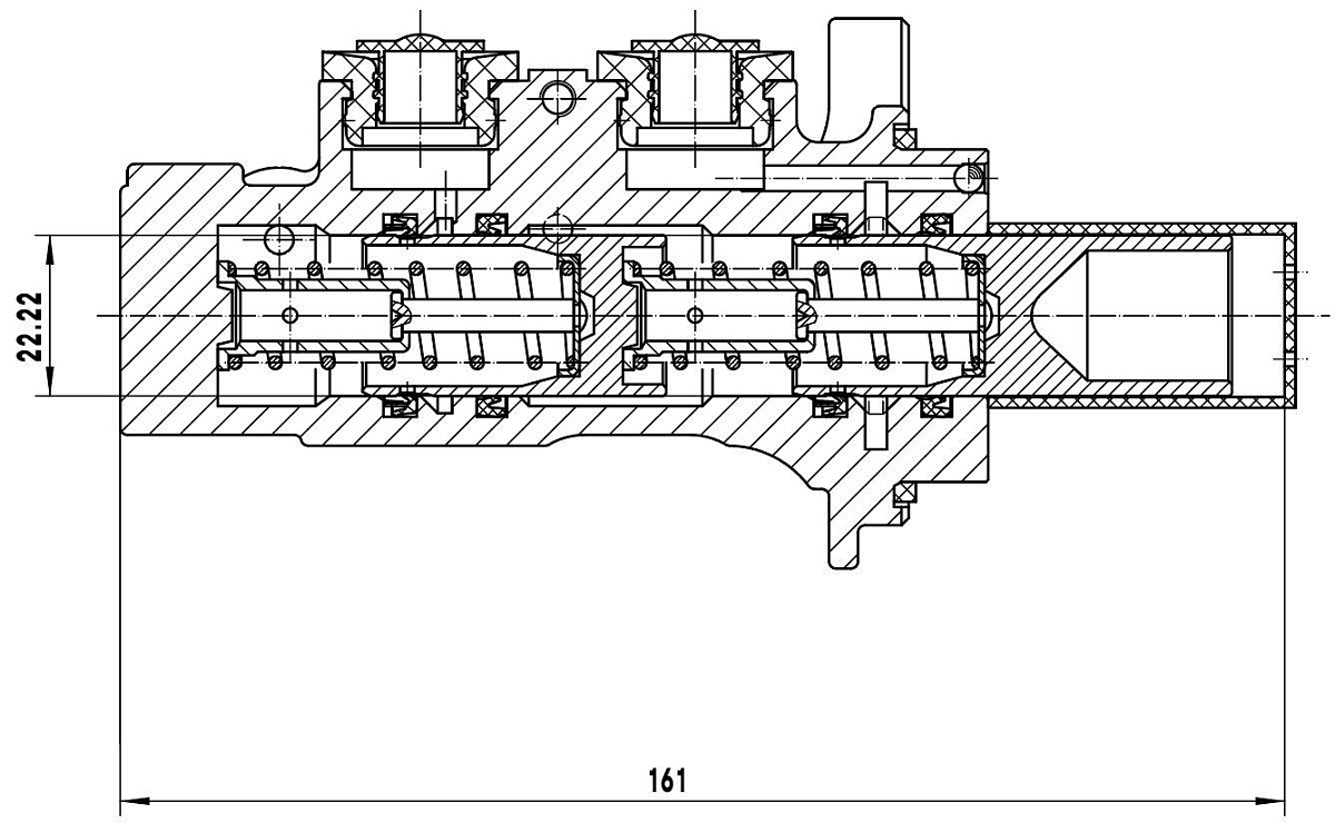 Цилиндр тормозной для автомобилей Лада 1118 / 2170 / 2190 / 21214 с ABS главный (без расширительного бачка)