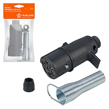 Вилка прицепа/тягача 24В тип-N 7 контактов пластик (пружина)