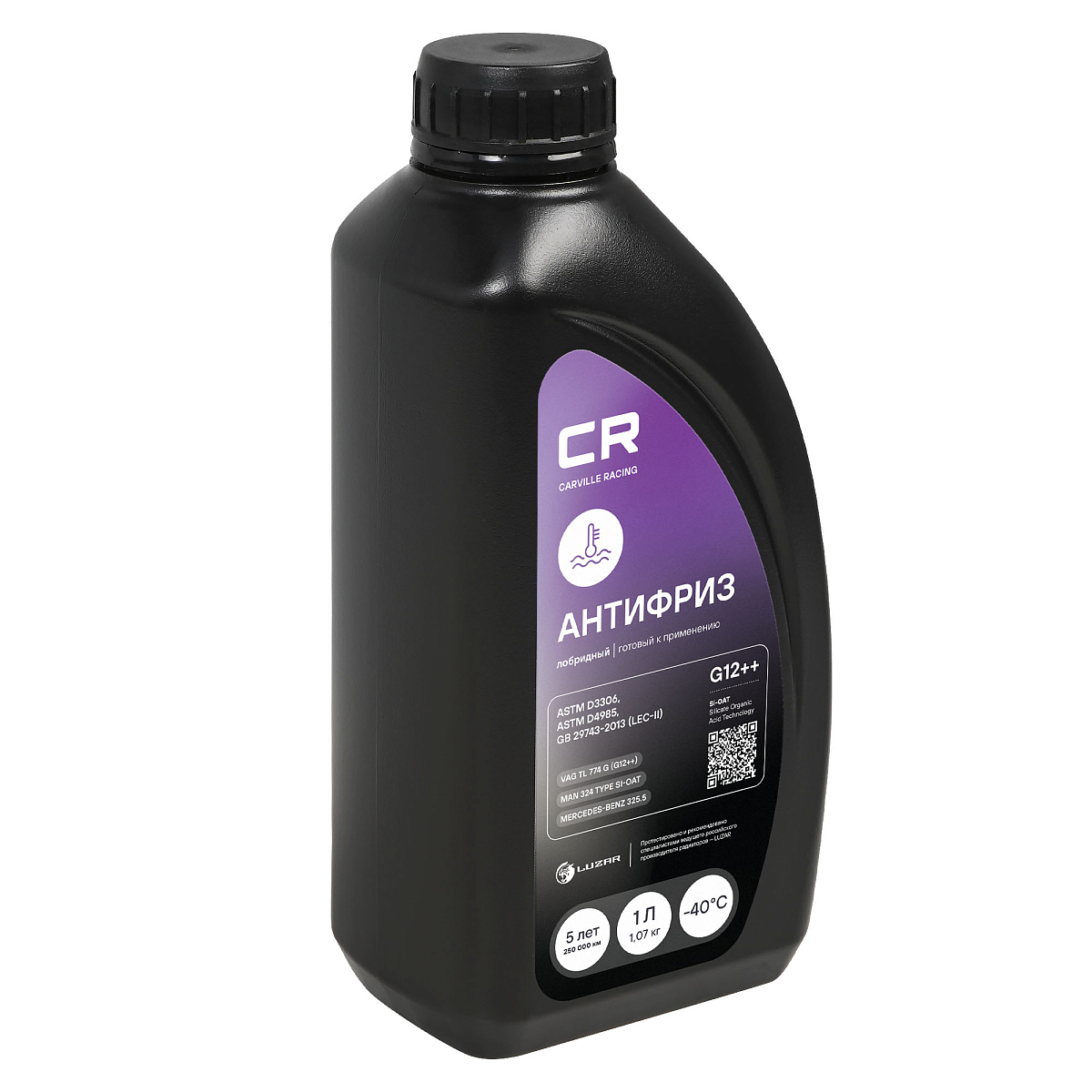 Антифриз лобридный флуоресцентный -40°С, Si-OAT, G12++, 1л/1.07кг