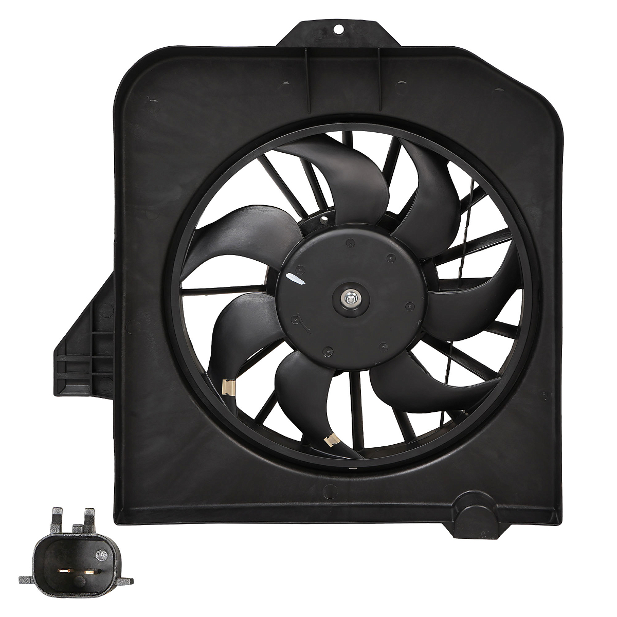 Электровентилятор охлаждения для автомобилей Caravan (01-)/Voyager (01-) (с кожухом)