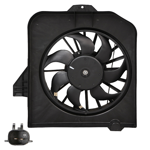 Электровентилятор охлаждения для автомобилей Caravan (01-)/Voyager (01-) (с кожухом)