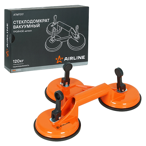 Стеклодомкрат PRO вакуумный тройной, г/п 120кг., металл