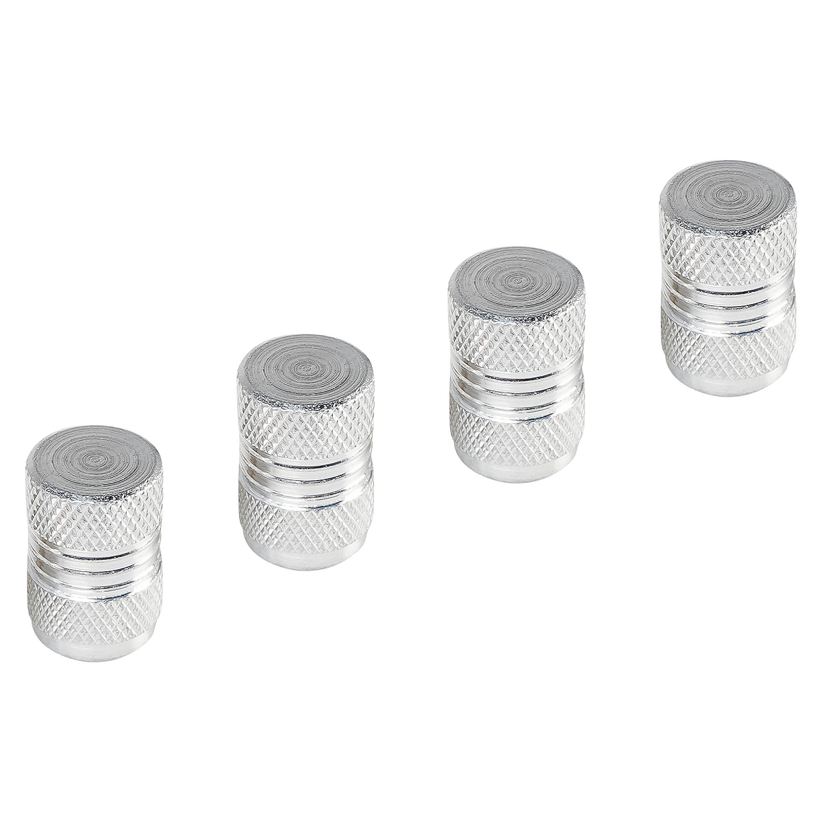 Колпачки на шинный вентиль K-9, серебряные, металл, 4 шт.