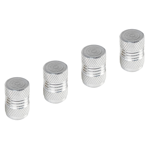 Колпачки на шинный вентиль K-9, серебряные, металл, 4 шт.