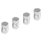 Колпачки на шинный вентиль K-9, серебряные, металл, 4 шт.