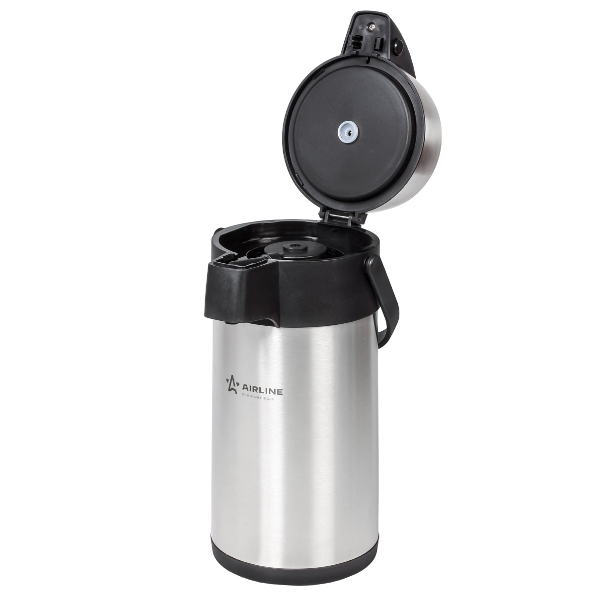 Термос с помпой 3,0 л., нержавеющая сталь (304), металлик