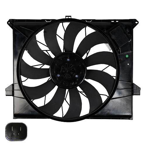 Электровентилятор охлаждения для автомобилей Mercedes-Benz ML (W164) (05-)/GL (X164) (06-) (с кожухом) (850W)