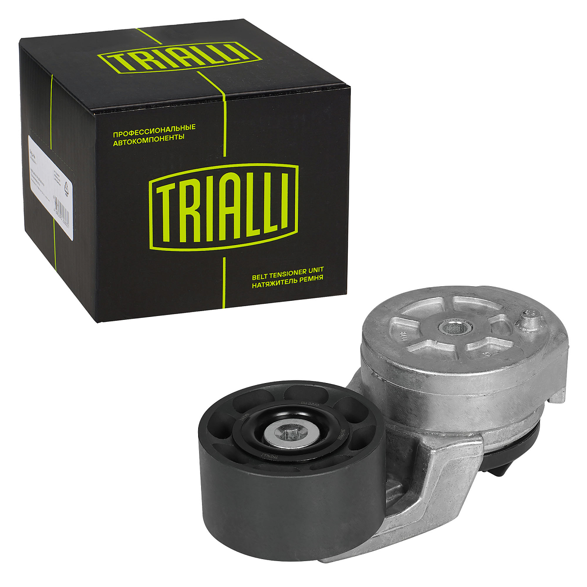 Ролик приводного ремня для автомобилей КАМАЗ (двигатели КАМАЗ Евро-5/Cummins 4BT/6BT) (аналог Dayco 26816-01) (с натяжным механизмом) (ширина 40мм)