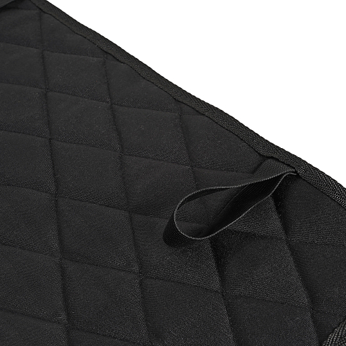 Накидка (подушка) из искусственного меха на сиденье, черная с коротким мехом, 1 шт.