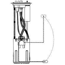 Модуль топливного насоса для автомобилей Fiat Ducato (06-) 2.3D (бак 60л., без автономного отопителя)