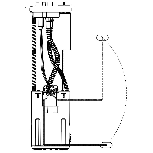 Модуль топливного насоса для автомобилей Fiat Ducato (06-) 2.3D (бак 60л., без автономного отопителя)