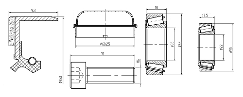 Ремкомплект ступицы передней для автомобиля Mercedes C W204 (07-)