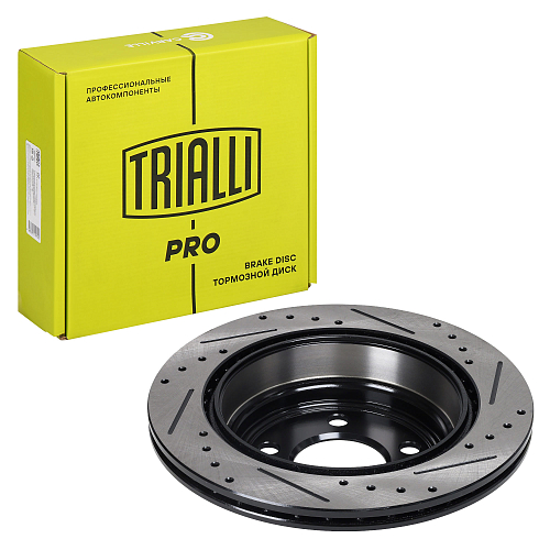 Диски тормозные для автомобилей BMW 3 (F30) (11-) / 4 (F32) (13-) задний d=300 PRO (перфорированный / слотированный / окрашенный)