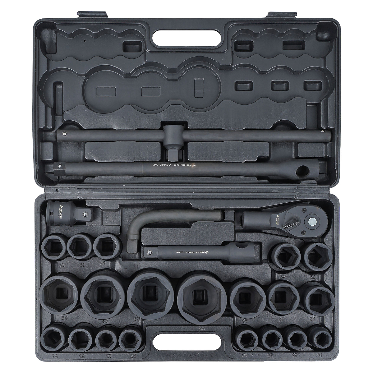 Набор головок ударных 3/4"DR и 1" 26пр. (21-65мм) пласт.кейс