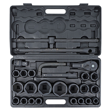 Набор головок ударных 3/4"DR и 1" 26пр. (21-65мм) пласт.кейс