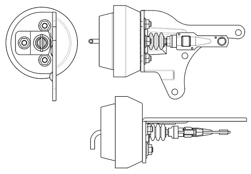 Актуатор турбокомпрессора для а/м Mitsubishi L200 (05-)/Pajero Sport (08-) 2.5D [4D56-HP] (RHV4)