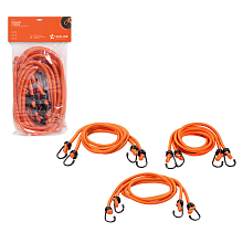 Резинки-стяжки набор 6 шт.: 2 шт.-80см, 2шт.-100см, 2шт-120см, D-8 мм, (метал. крючки)