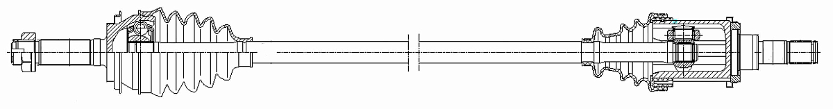 Привод задний правый для автомобилей Honda CR-V (12-) 2.4i 4WD (166л.с.)