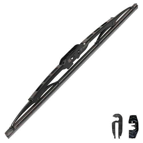 Щетка стеклоочистителя 380 мм (15") каркасная, 2 адаптера