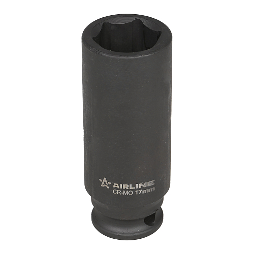 Головка ударная торцевая 3/8"DR шестигранная глубокая 17мм, L=65мм