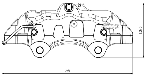 Суппорт тормозной для автомобилей VW Touareg (02-) передний правый d=34/36/38мм