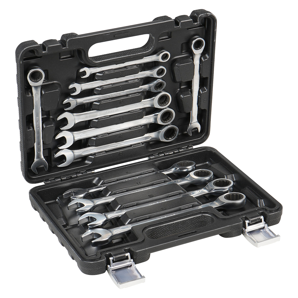 Набор ключей комбинированных трещоточных PRO 12пр. (8-19мм) пласт.кейс