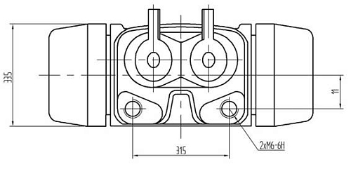 Цилиндр тормозной для автомобилей Hyundai Accent (94-) задний левый d=19мм