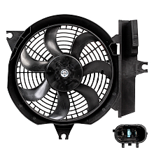 Электровентилятор кондиционера для автомобилей Hyundai Santa Fe (00-) (с кожухом)