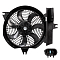 Электровентилятор кондиционера для автомобилей Hyundai Santa Fe (00-) (с кожухом)