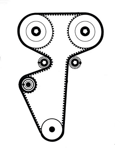 Ремкомплект ГРМ для автомобилей Chevrolet Cruze (09-) 1.6i/1.8i (помпа/ремень/2 ролика)