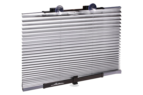 Шторка солнцезащитная 80см на лобовое/заднее стекло, раздвижная, серая