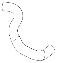 Патрубок охл. для а/м Toyota Camry (11-) 2.5i АТ [2AR-FE] нижн. (EPDM, 1 шт.)