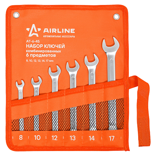 Набор ключей комбинированных PRO 6пр. (8-17мм) сумка