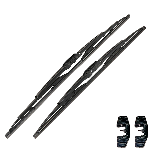 Щетки стеклооч комплект (2 штуки) 550/530мм (22"/21") каркасные с креплением "Крючок 9х3, 9х4 мм" (AWBJ007) МП-серия