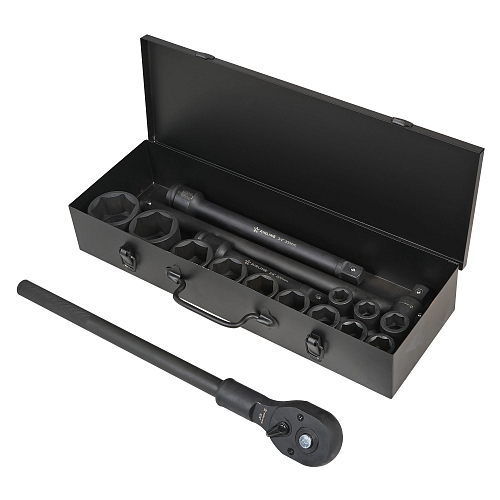 Набор головок ударных 3/4"DR L=56мм, 16пр. (17-50мм) мет. кейс.