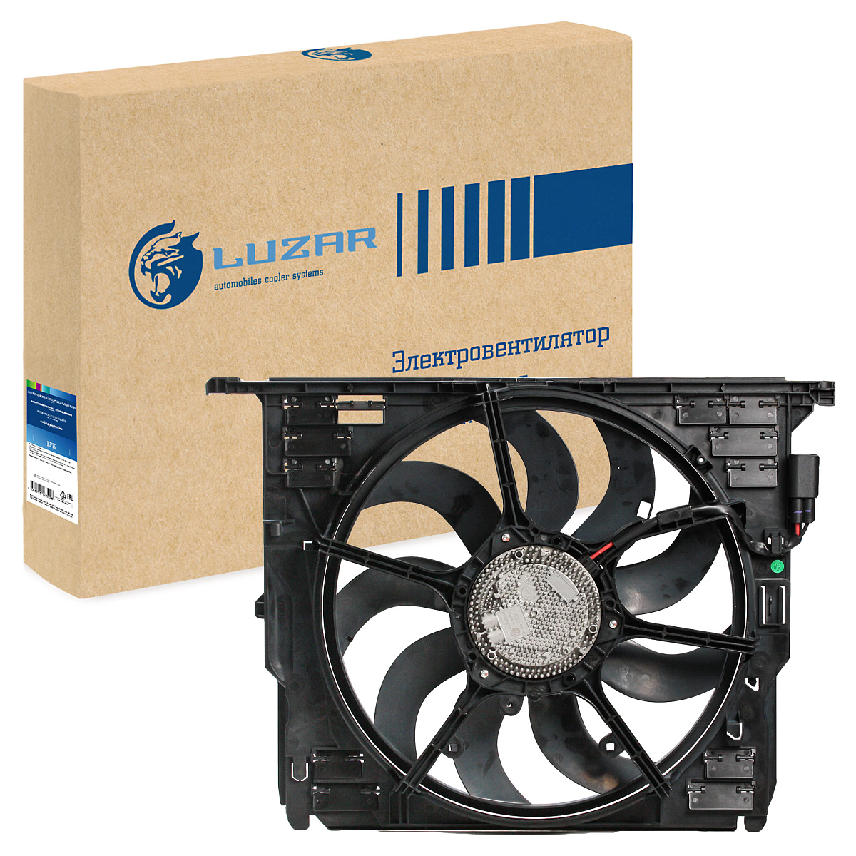 Электровентилятор охлаждения для автомобилей BMW 5 (F10) (10-)/7 (F01) (08-) [B47;N53/55] (с кожухом) (600W)