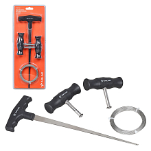 Инструмент для демонтажа стекол, набор 4 пр. (шило, рукоятка 2шт., струна)