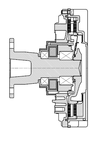 Муфта вязкостная для автомобилей КАМАЗ с дв. Cummins 6ISBe4,ISB6.7e4,5 (электронное управление, без крыльчатки)
