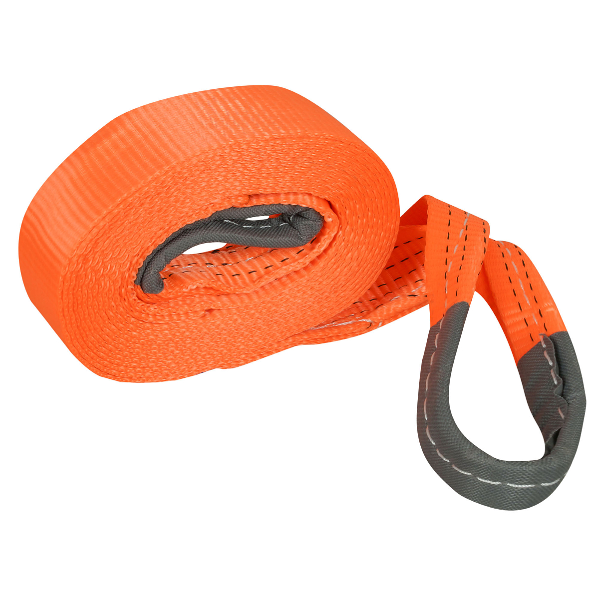 Трос VIP буксировочный усиленный (лента) 7 т, 5 м, 2 металл. шакла, с мешком МП-серия