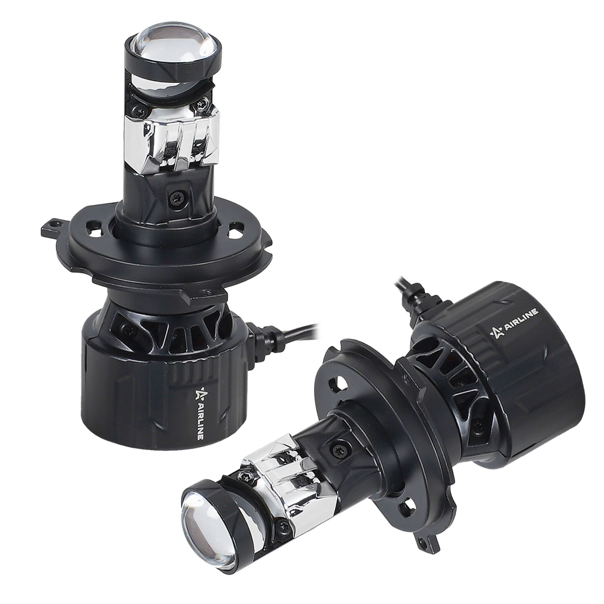 Лампа светодиодная H4 ECO LENS, 45Вт, 5700Лм (2850Лм x 2), 6500К (Белый), 12/24В, комплект 2 шт.