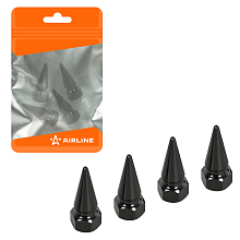 Колпачки на шинный вентиль K-11, черные, металл, 4 шт.