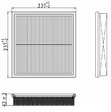 Фильтр воздушный для автомобилей BMW 3 E36 (90-) 1.6i/1.8i