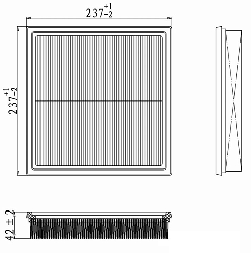 Фильтр воздушный для автомобилей BMW 3 E36 (90-) 1.6i/1.8i