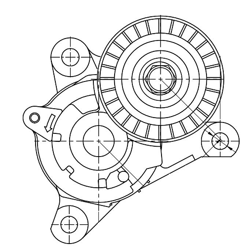 Ролик приводного ремня для автомобилей Peugeot 407 (04-) 1.8i/2.0i/2.2i [EW7;10;12J] (2005-) (с натяжным механизмом)