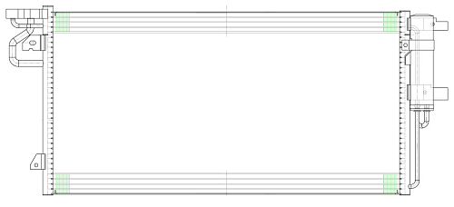 Радиатор кондиционера для автомобилей Kuga (13-)/Focus (11-) 1.5T/2.0T/2.0D