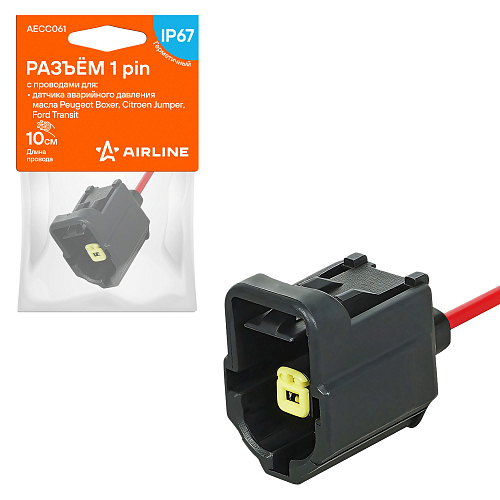 Разъём 1 pin с проводами для датчика авар. давл. масла Peugeot Boxer, Citroen Jumper, Ford Transit