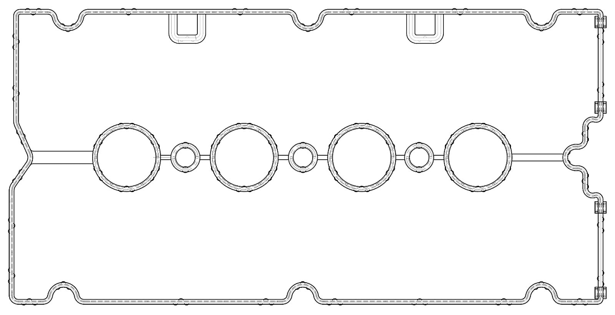 Прокладка клапанной крышки для а/м Opel Astra H (04-)/Meriva A (03-) 1.6i (силикон)