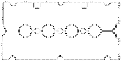 Прокладка клапанной крышки для а/м Opel Astra H (04-)/Meriva A (03-) 1.6i (силикон)