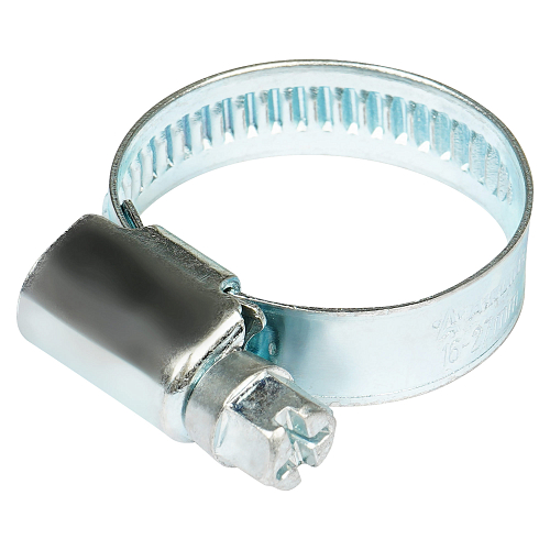 Хомут червячный, 16-27/9 мм, стандарт, W1 (оцинк)