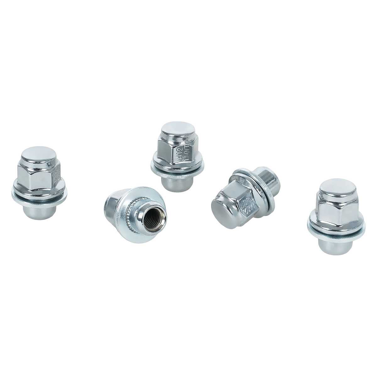 Гайка колесная M12x1,5x37, несъемная шайба, ключ 21, закрытая, хром, 20 шт для а/м Toyota/Lexus